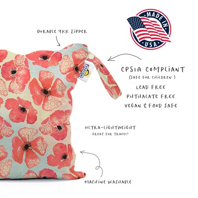 Floral Poppy Wet Bag in Four Sizes - image2